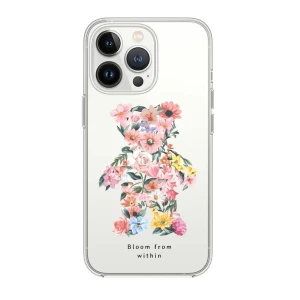 Etui do iPhone 14 Pro, miś kwiatowy