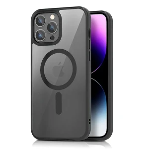 Etui do iPhone 14 Pro Max Hard Back twardy tył z MagSafe, czarna ramka