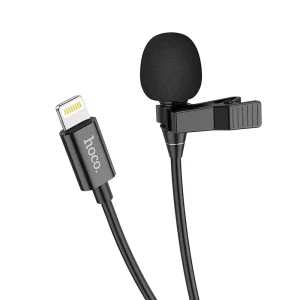 Mikrofon do iPhone z wejściem Lightning, z klipsem i gąbką wygłuszającą do nagrań i rozmów, krawatowy