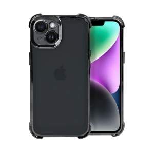 Etui do iPhone 15 Plus Hybrid Elegance Anti-Shock z osłoną na aparat i poduszkami, czarne
