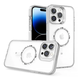 Etui do iPhone 14 Pro z MagSafe, przeźroczysty twardy tył, przeźroczyste