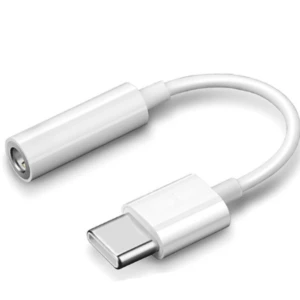 Adapter Przejściówka na słuchawki z USB typ C iPhone 15/16/17 (wszystkie modele) do audio jack 3.5, biała