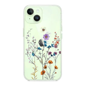 Etui do iPhone 15, kwiaty różnokolorowe