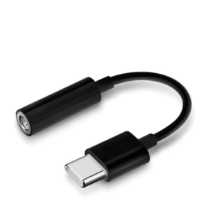 Adapter Przejściówka na słuchawki z USB typ C iPhone 15/16/17 (wszystkie modele) do audio jack 3.5, czarna
