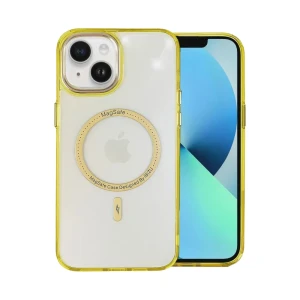 Etui do iPhone 13 Golden MagSafe Glow, przeźroczyste, żółto-złote
