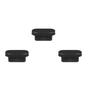 Zaślepka USB typ C, zatyczka portu ładowania do iPhone 15/16/17 (wszystkie modele), 3 sztuki w zestawie, czarna