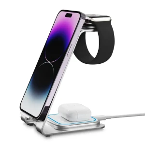 Ładowarka 3w1 iPhone, Apple Watch, Airpods , szybka, elegancka, metalowa