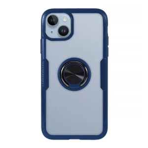 Etui do iPhone 14, Ring Armor pancerne hybrydowe etui pokrowiec + magnetyczny uchwyt, granatowe