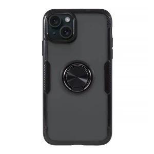 Etui do iPhone 15 Plus, Ring Armor pancerne hybrydowe etui pokrowiec + magnetyczny uchwyt, czarne