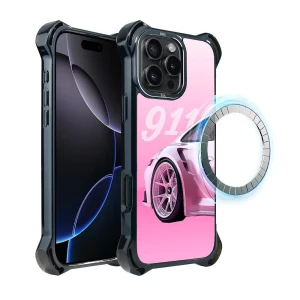 Etui do iPhone 16 Pro Max IBIZU DropGuard Ultra z MagSafe, TechDrive, 911 różowe