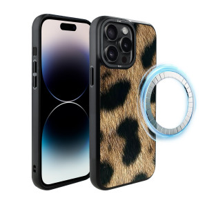 Etui do iPhone 14 Pro Max IBIZU DropGuard Matt z MagSafe, Zew Natury, Lampart