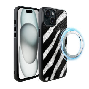 Etui do iPhone 15 IBIZU DropGuard Matt z MagSafe, Zew Natury, Zebra