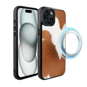 Etui do iPhone 15 Plus IBIZU DropGuard Matt z MagSafe, Zew Natury, Alpejska Krowa