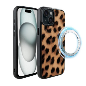 Etui do iPhone 15 IBIZU DropGuard Matt z MagSafe, Zew Natury, Pantera