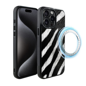 Etui do iPhone 15 Pro Max IBIZU DropGuard Matt z MagSafe, Zew Natury, Zebra