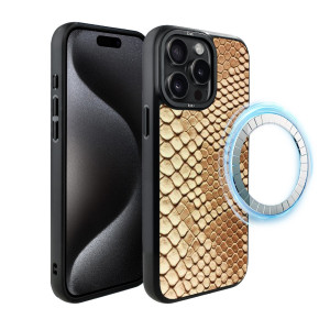 Etui do iPhone 15 Pro IBIZU DropGuard Matt z MagSafe, Zew Natury, Wąż