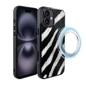 Etui do iPhone 16 IBIZU DropGuard Matt z MagSafe, Zew Natury, Zebra