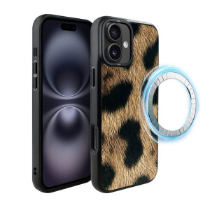 Etui do iPhone 16 IBIZU DropGuard Matt z MagSafe, Zew Natury, Lampart