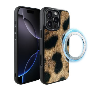 Etui do iPhone 16 Pro Max IBIZU DropGuard Matt z MagSafe, Zew Natury, Lampart