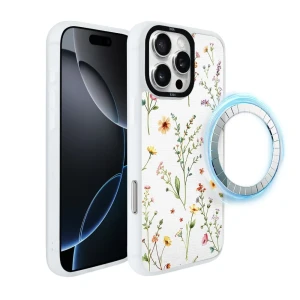 Etui do iPhone 16 Pro Max IBIZU DropGuard Matt z MagSafe, Pastel Bloom, Letni bukiet