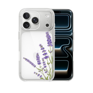 Etui do iPhone 17 Pro Max, lawenda, przeźroczyste