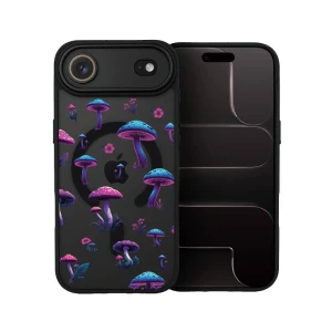 Etui do iPhone Air Color Flush z MagSafe, z osłoną aparatu, magiczne grzybki, czarne