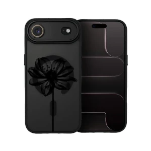 Etui do iPhone Air Color Flush z MagSafe, z osłoną aparatu, czarny kwiat, czarne