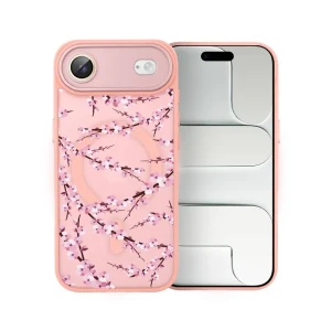 Etui do iPhone Air Color Flush z MagSafe, z osłoną aparatu, sakura kwiat wiśni, różowe