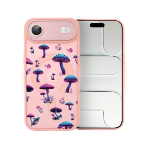 Etui do iPhone Air Color Flush z MagSafe, z osłoną aparatu, magiczne grzybki, różowe
