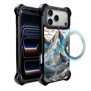 Etui do iPhone 17 Pro IBIZU DropGuard Ultra z MagSafe, Barwy szkła, Górski potok