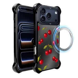 Etui do iPhone 17 Pro IBIZU DropGuard Ultra z MagSafe, Midnight, Wiśniowa noc