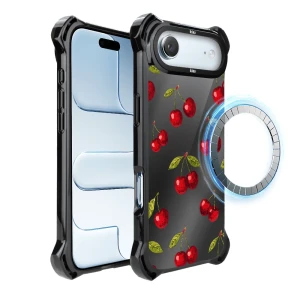 Etui do iPhone Air IBIZU DropGuard Ultra z MagSafe, Midnight, Wiśniowa noc