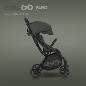 EasyGo Wózek spacerowy Faro Sage Green | kolor zielony | automatyczne składanie | wózek spacerowy do samolotu