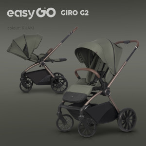 EasyGo Giro G2 Khaki spacerówka z przekładanym siedziskiem