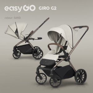 EasyGo Giro G2 Sand Wózek spacerowy z dużym przekładanym siedziskiem