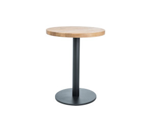 Stół do jadalni PURO II 80x80 dąb lite drewno/czarny