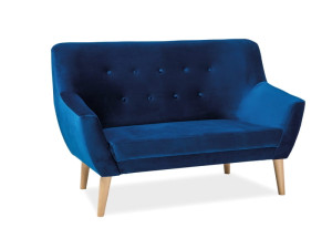 Sofa do salonu NORDIC 2 VELVET 86 granatowy