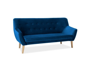 SOFA do salonu NORDIC 3 VELVET 86 granatowa