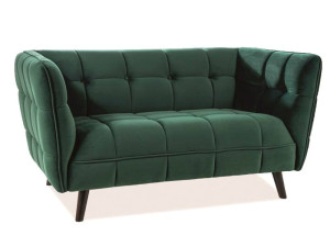 Sofa do salonu CASTELLO 2 VELVET zielona