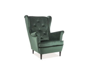 Fotel uszak LADY velvet zielony