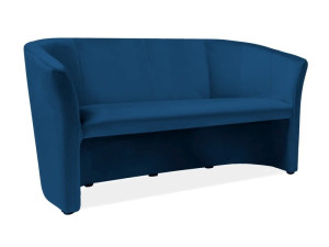 Sofa do salonu TM-3 VELVET granatowa