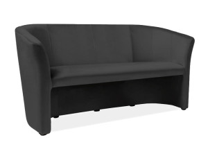 Sofa do salonu TM-3 VELVET czarna / wenge Signal