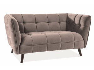 Sofa do salonu CASTELLO 2 VELVET beżowa aksamitna SIGNAL