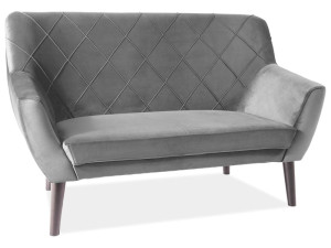Sofa do salonu KIER 2 VELVET szara SIGNAL