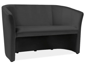 Sofa do salonu TM-2 VELVET czarna/ wenge Signal