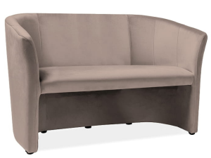 Sofa TM-2 VELVET beżowa / wenge Signal
