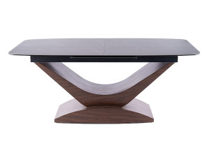 Stół rozkładany DOLCE CERAMIC 180(240)x95 szary marmur/orzech