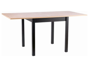 Stół rozkładany kwadratowy FLIP 80(160)x80 dąb artisan/czarny