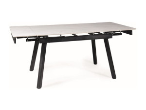 Stół JOHN rozkładany 120(180)x85 biały marmur