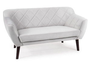 Sofa do salonu KARO 2 VELVET jasno szara/wenge